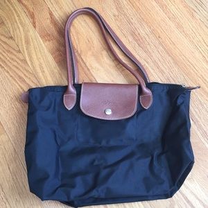 Longchamp Black Le Pliage Small Tote